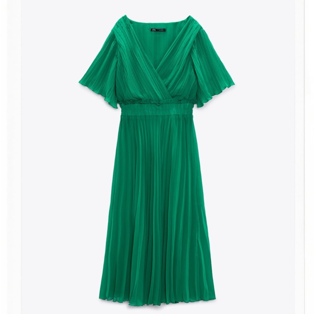 Zara Pleated Midi Dress